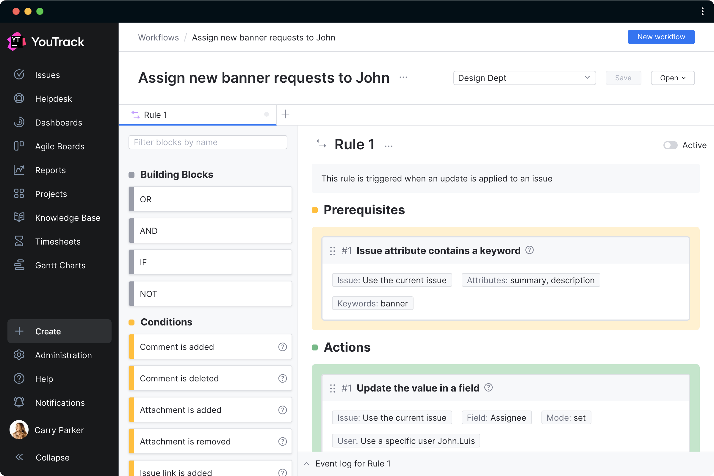 YouTrack for Designers