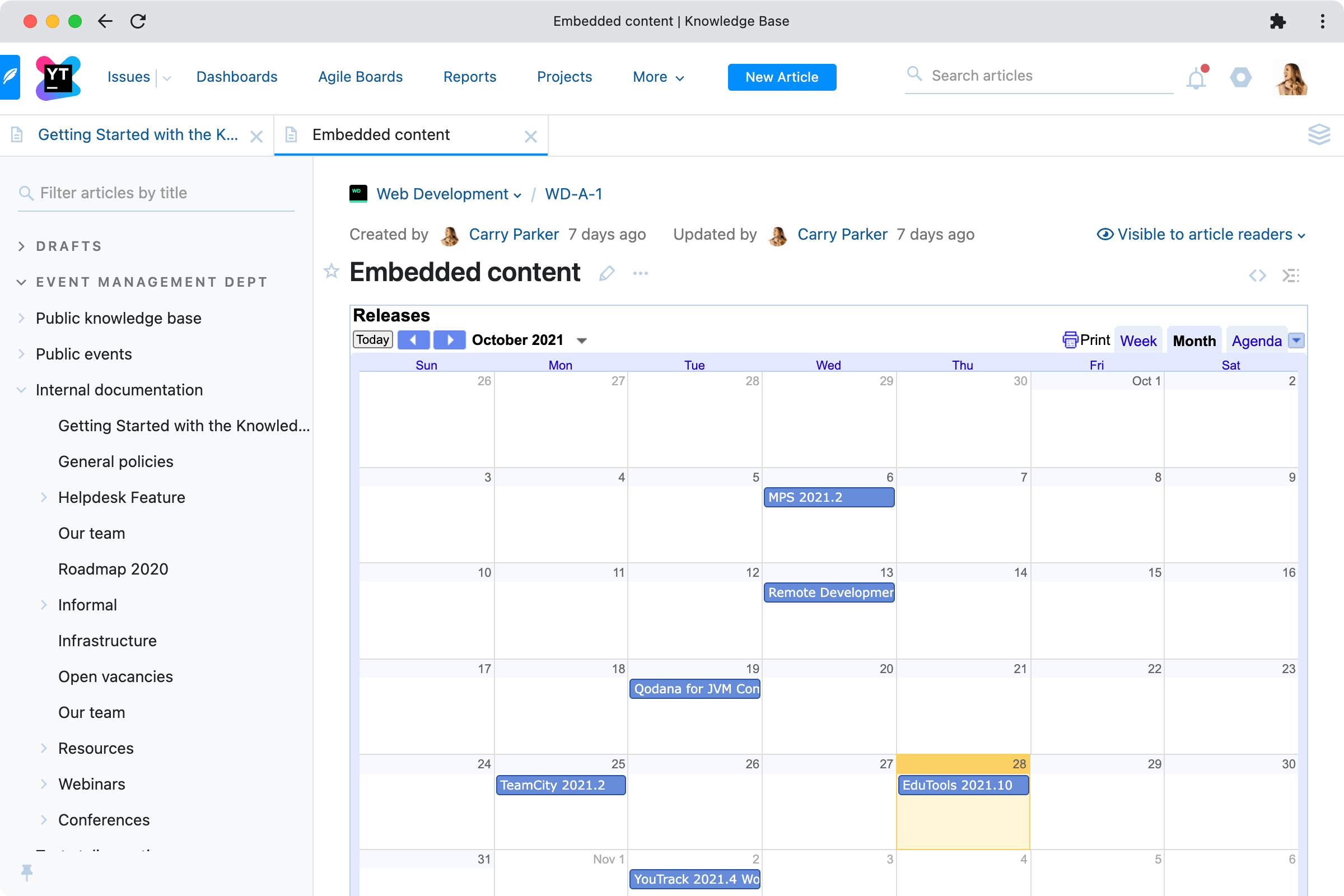 Embed Figma designs and Google calendars