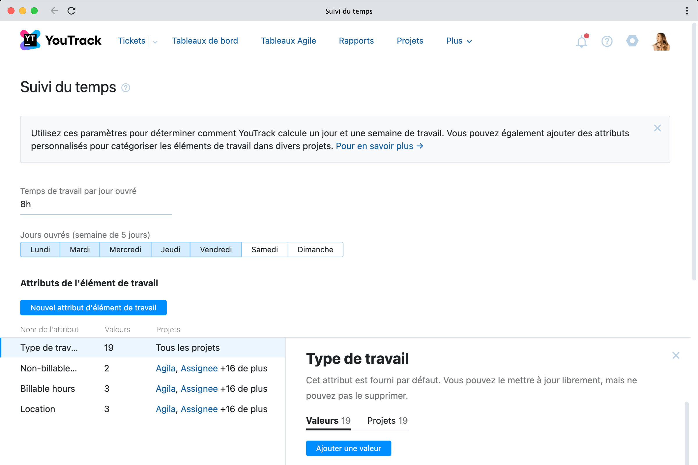 Suivi des éléments de travail avec précision