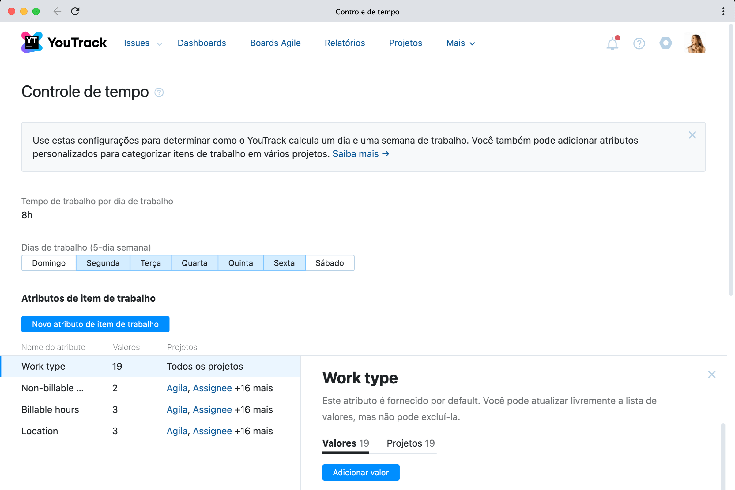 Controle itens de trabalho com precisão
