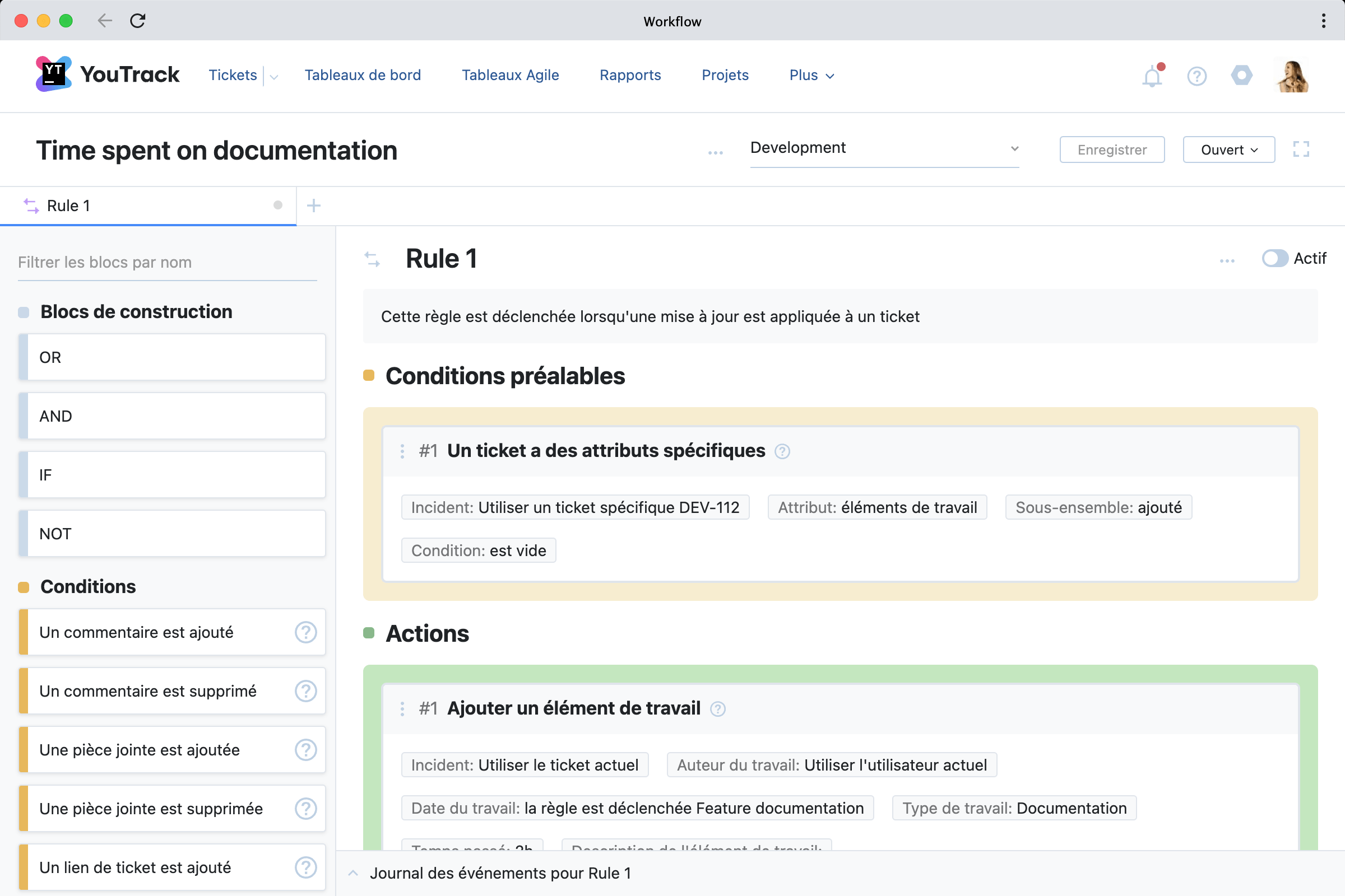 Demandes d'informations aux utilisateurs via des règles d'actions