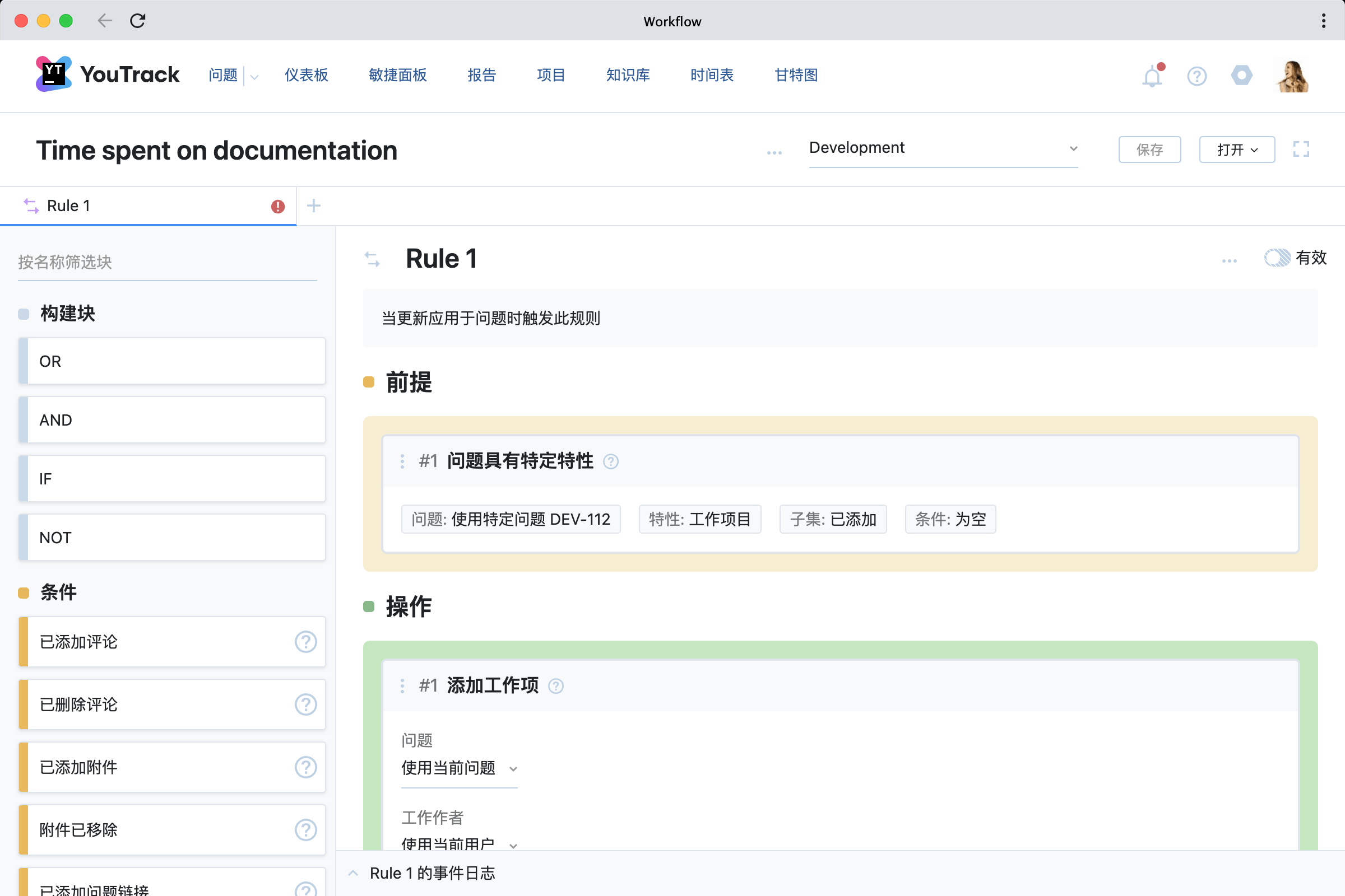 操作规则中的用户输入