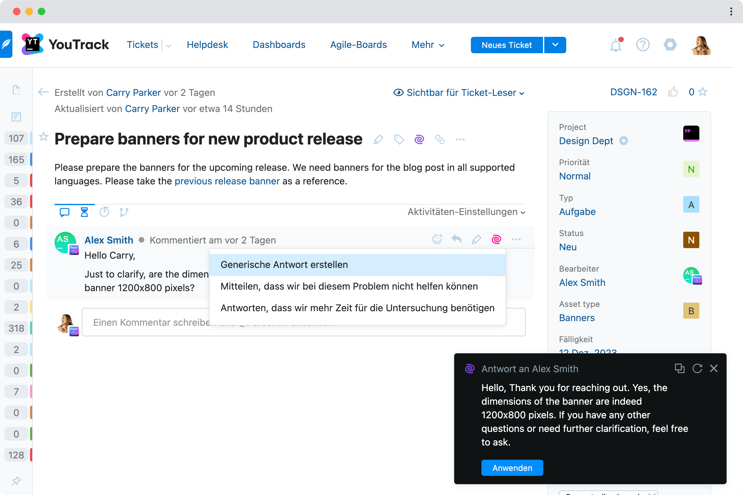 Banner für neue Produktveröffentlichung vorbereiten