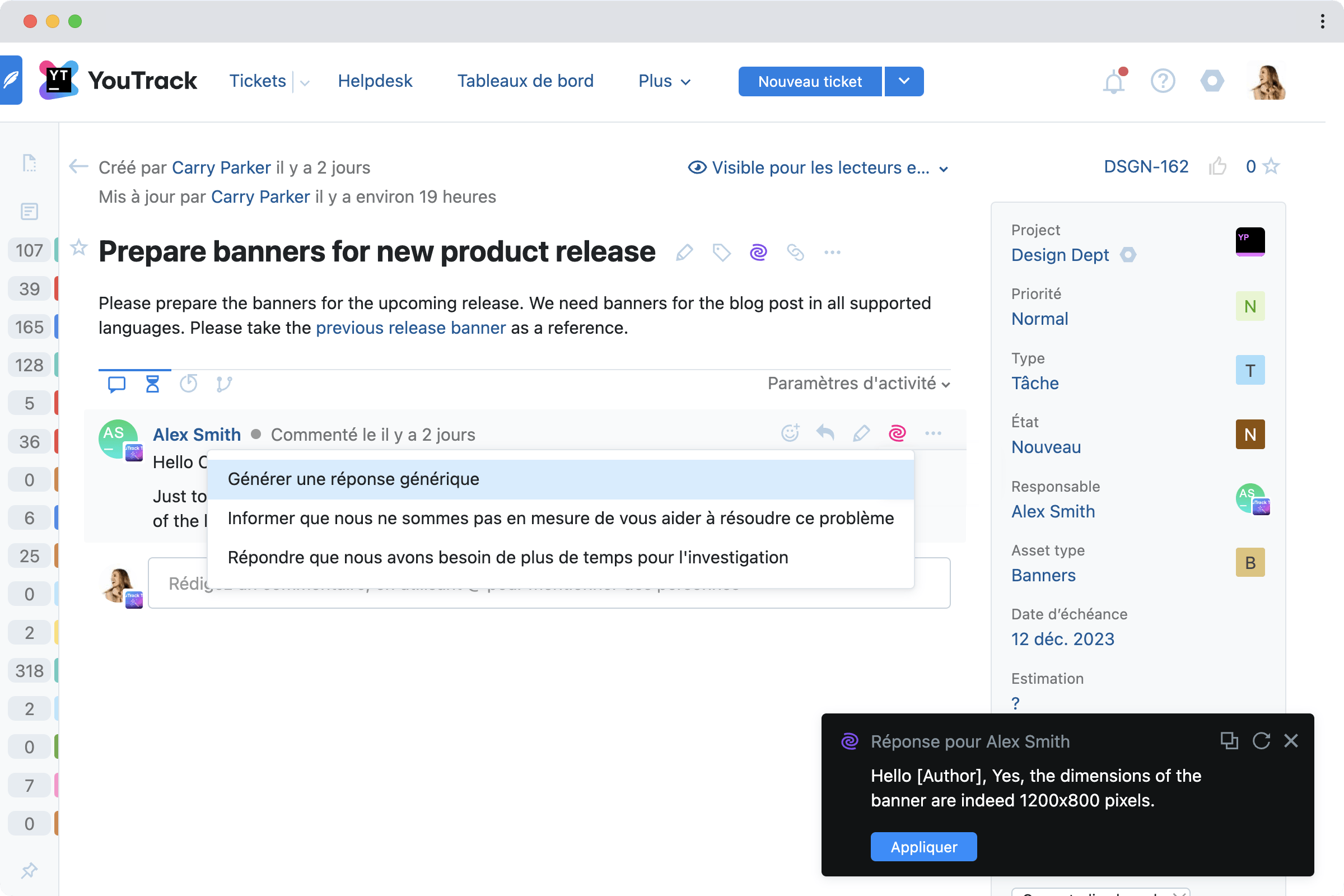Préparer des bannières pour le lancement d'un nouveau produit