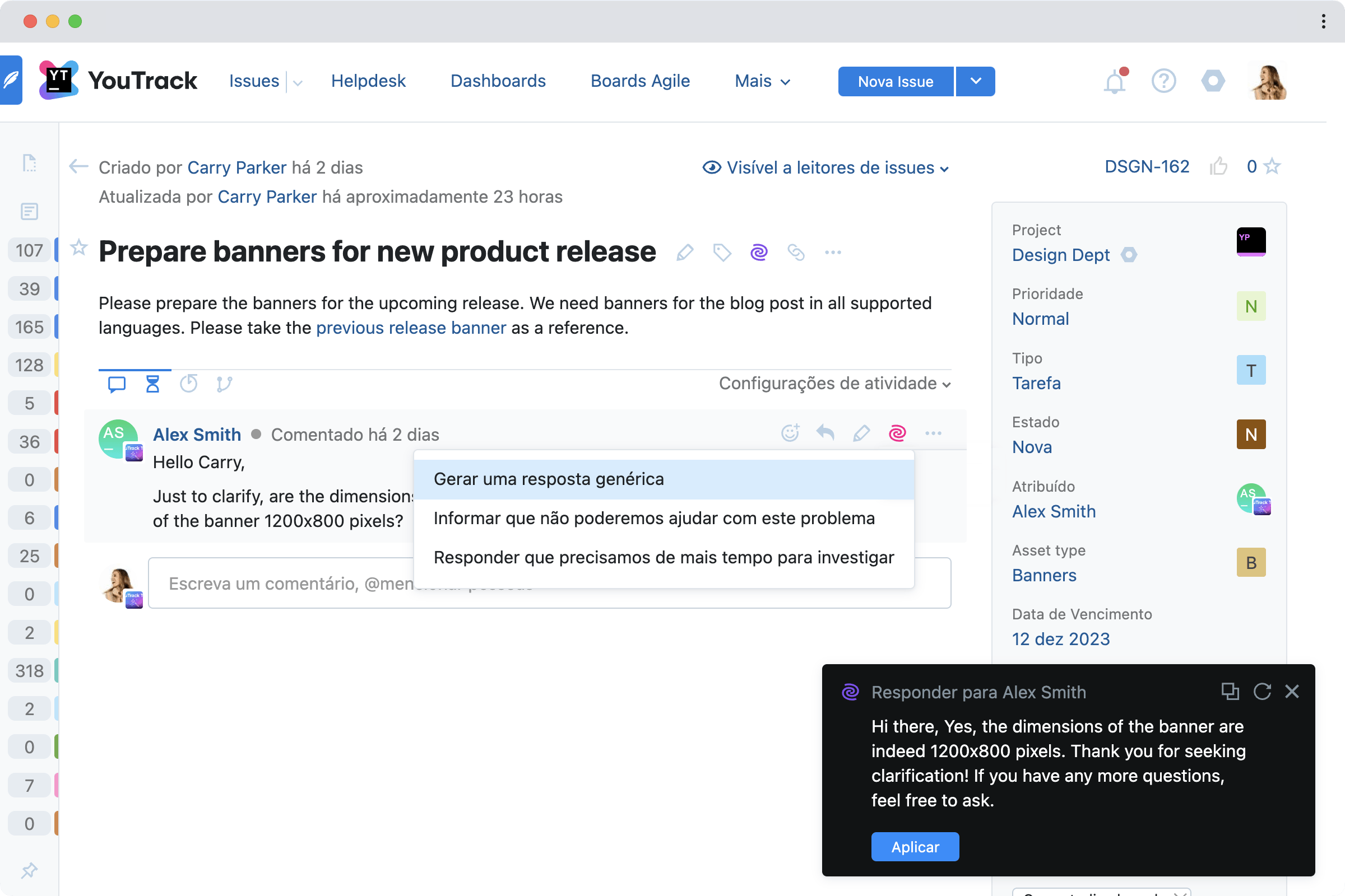 Preparar banners para lançamento de novos produtos