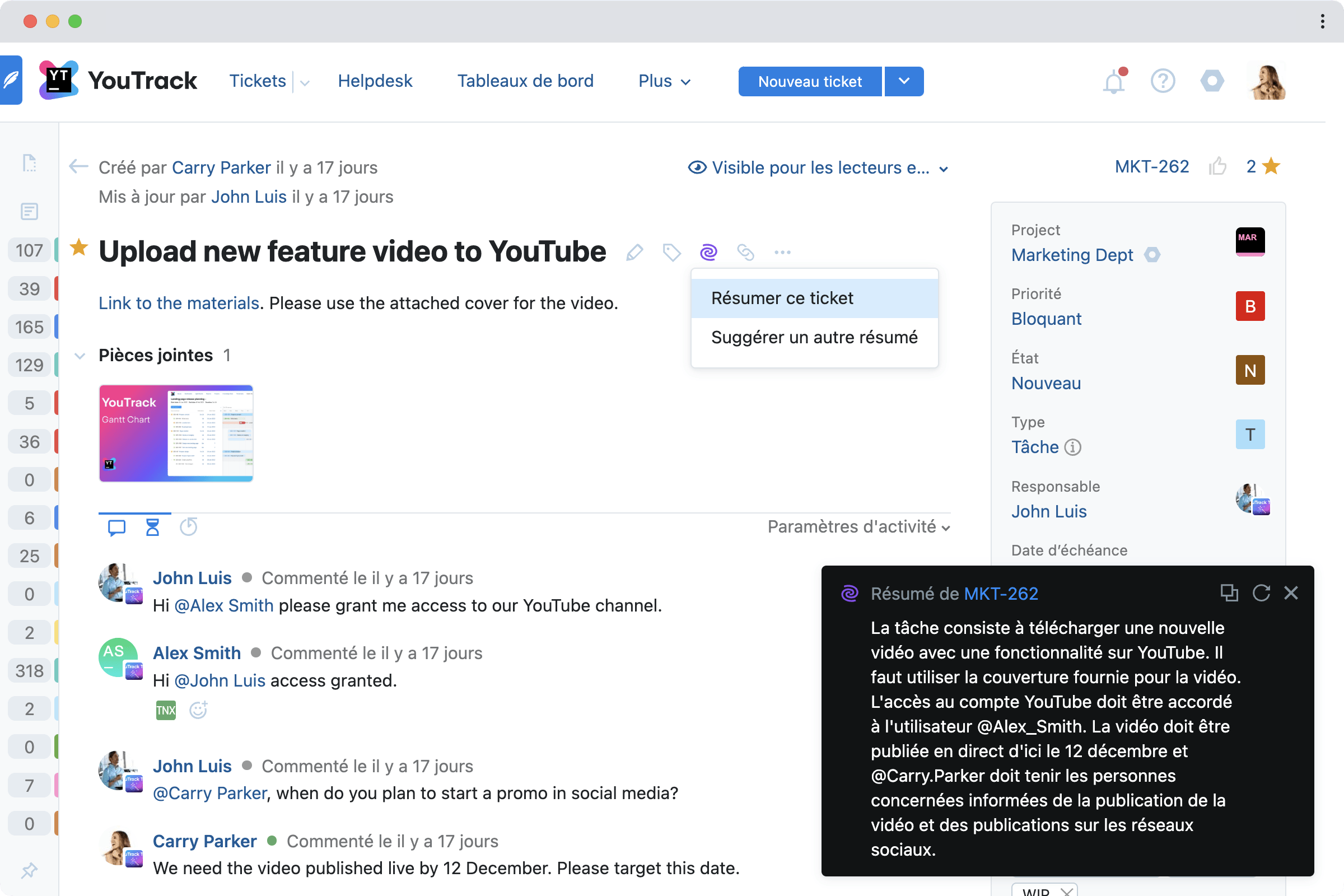 Mettre en ligne de nouvelles vidéos sur les fonctionnalités sur YouTube