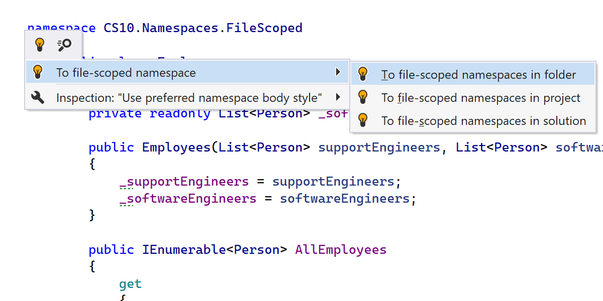 C# 10 support