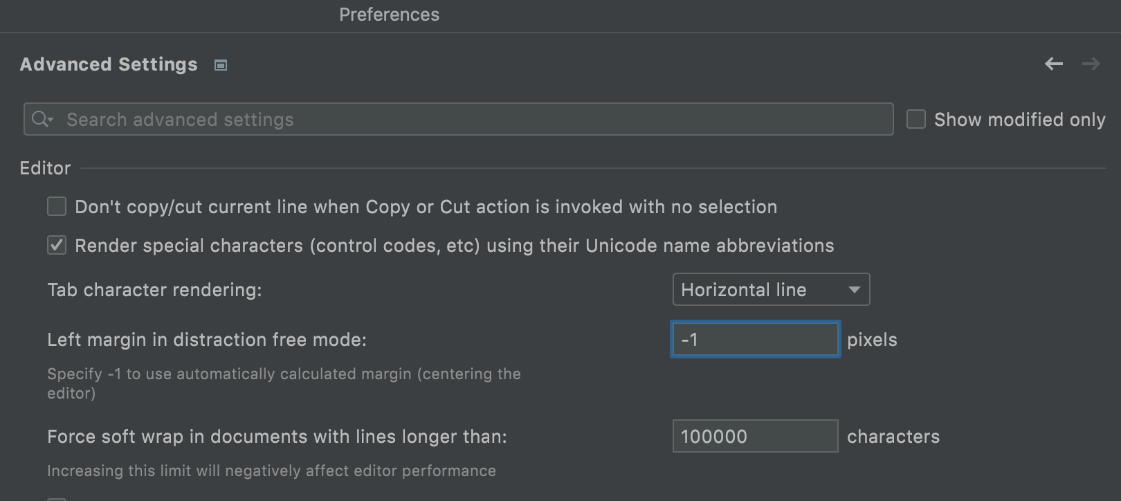 Improved Preferences / Settings dialog
